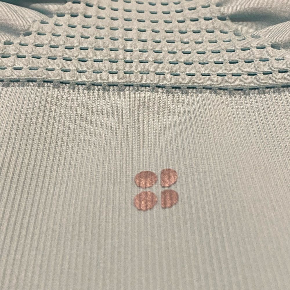 Sweaty Betty Stamina Longline Sports Bra Ice Blue - Picture 3 of 6